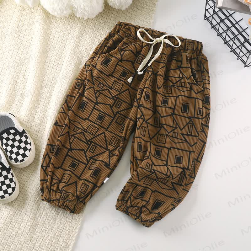 Baby Toddler Retro Corduroy Design Pants - Brown - 6-7T - image 11