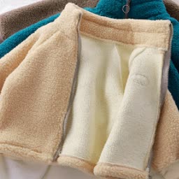 Baby Stand Collar Plush Jacket - image 2