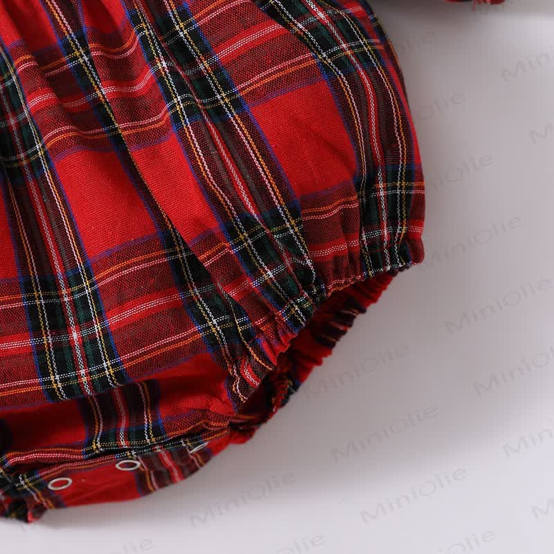 Baby Plaid Bodysuit with Headband - image 6