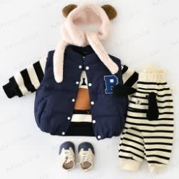 R Baby Toddler Letter Cotton Padded Vest - image 11
