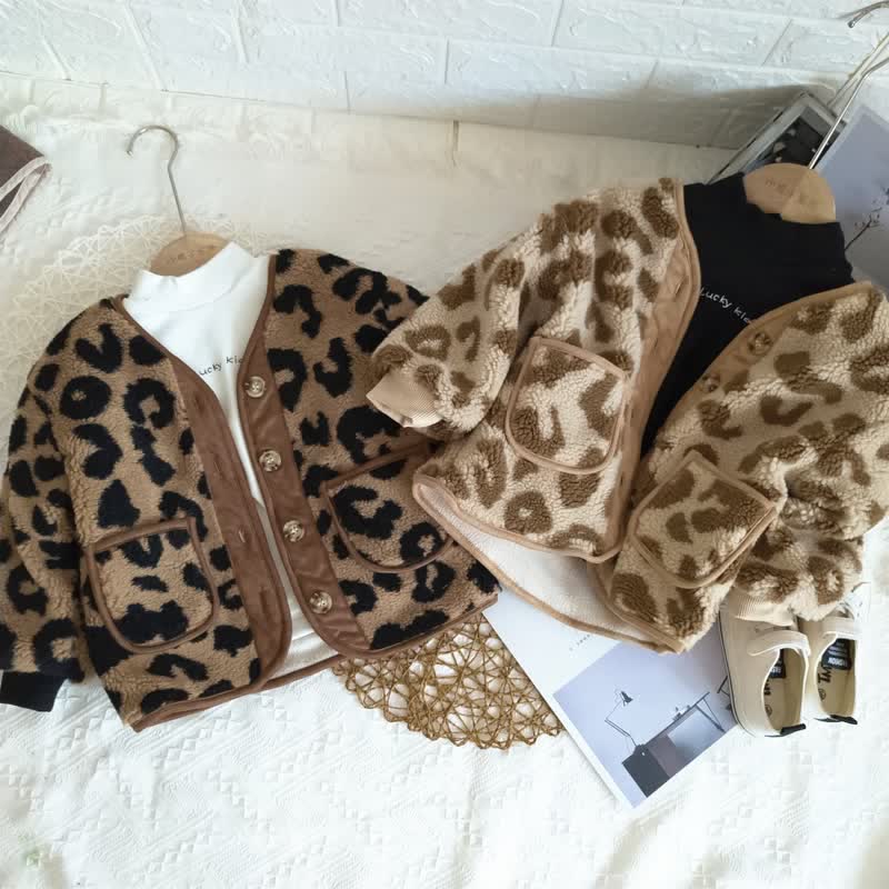 Fashion baby leopard print jacket