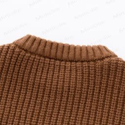 Kid Solid Color Crew Neck Viintage Sweater - image 7