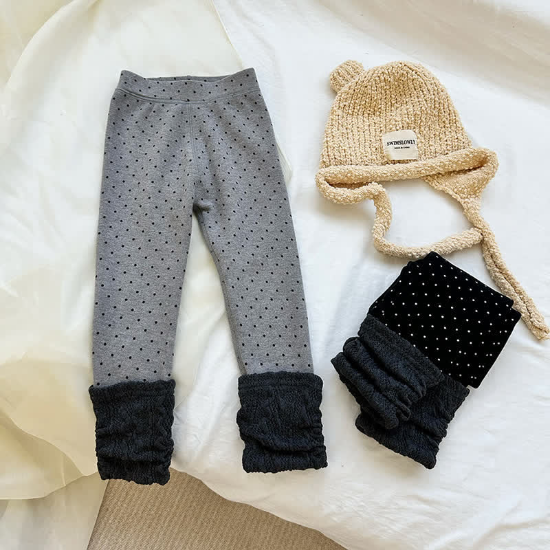 Toddler Chic Dots Fleece Lined Leggings