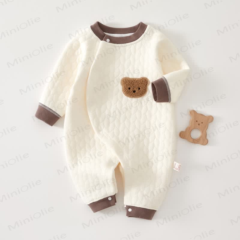 Baby Cute Print Cotton Soft Romper - Bear - 18-24M - image 1