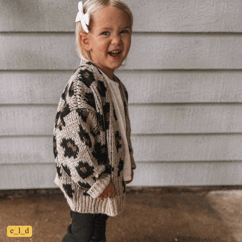 Toddler Leopard Print Knitted Cardigan - image 4
