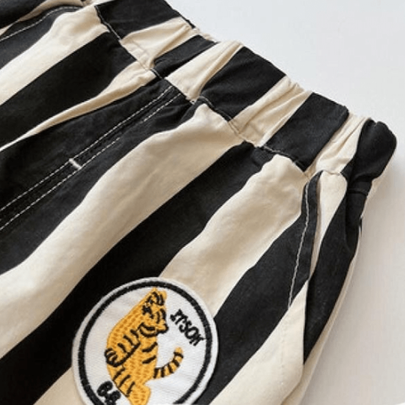 Toddler Vertical Striped Flower Tiger Pants - image 7