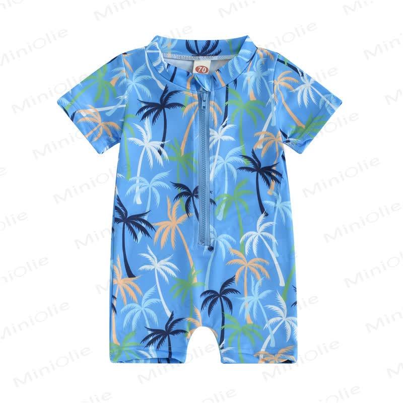 Baby Toddler Boy Shark Boxer Shorts Swimsuit  - Coconut Palm - 3-5T - image 2