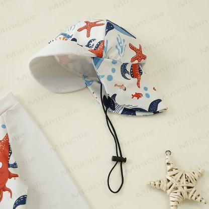 Baby Toddler Boy Dinosaur Shark Swimsuit with Hat - image 11