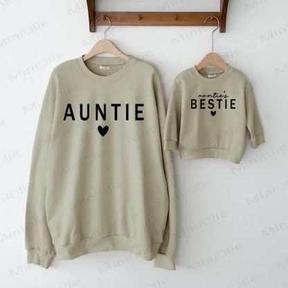 AUNTIE/AUNTIE'S BESTIE Grey Green Family Sweatshirt  - Grey Green - Adult Sweatshirt: XL - image 1