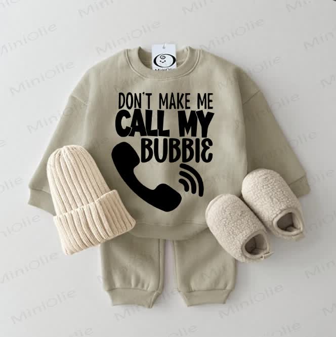 DON'T MAKE ME CALL MY NANA/BUBBLE Baby 2-piece Set - Grey green - 2-3T - image 2