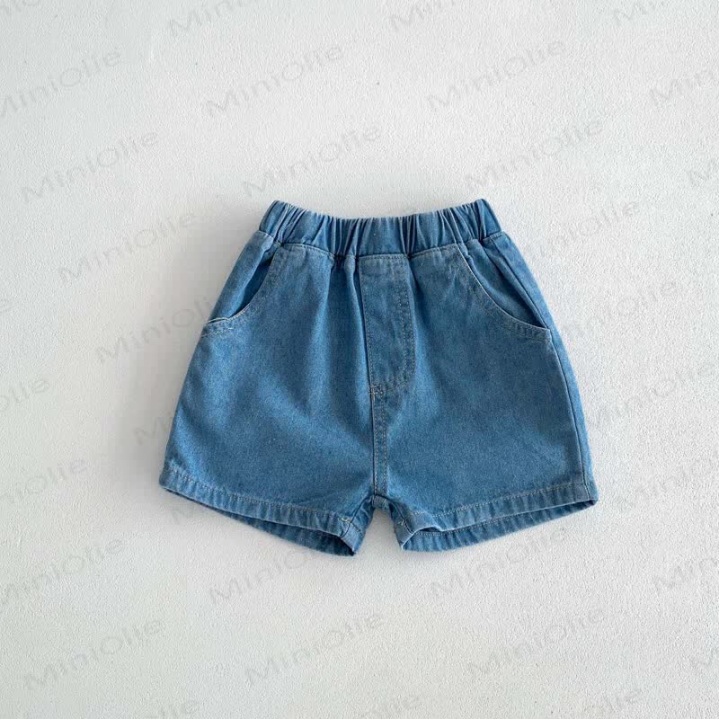 Toddler Solid Color Denim Shorts - Light Blue - 8Y - image 4
