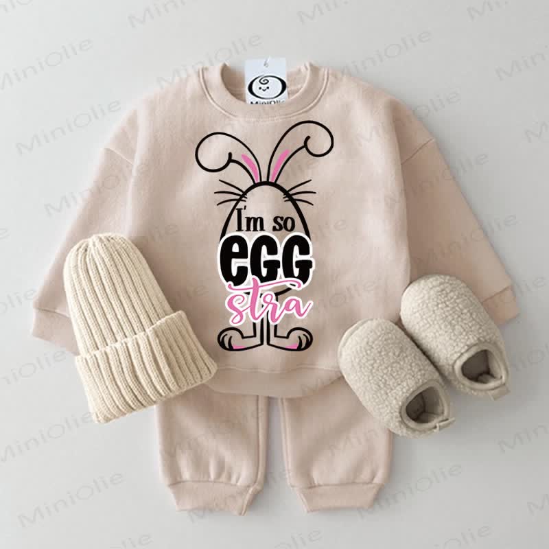 I'M SO EGG STRA Baby 2-Piece Set - Beige - 2-3T - image 1