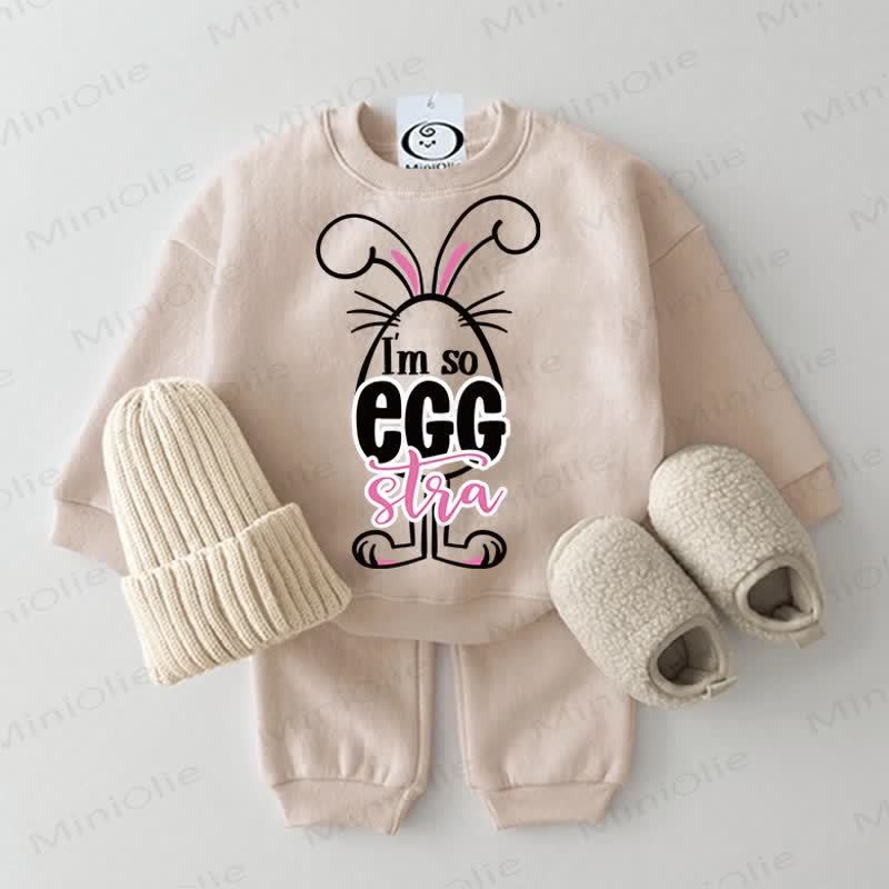 I'M SO EGG STRA Baby 2-Piece Set - Beige - 2-3T - image 1