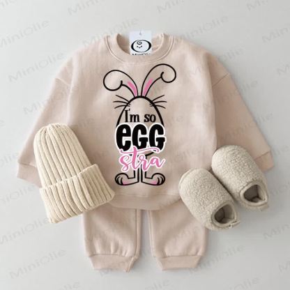I'M SO EGG STRA Baby 2-Piece Set - Beige - 2-3T - image 1