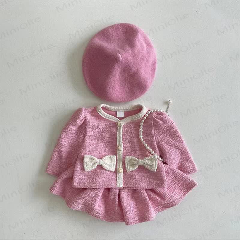 Baby 2-Piece Sweet Bow Fair Girl Set - Pink - 15-24M - image 3