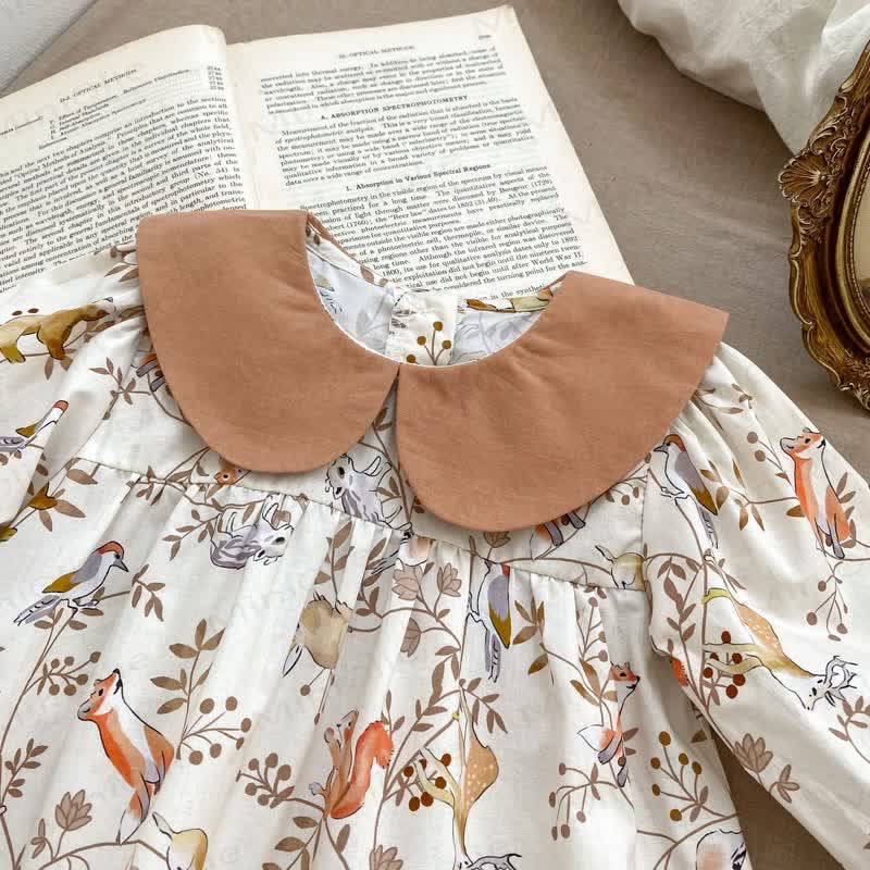 Baby Floral Animal Peter Pan Collar Romper - image 2