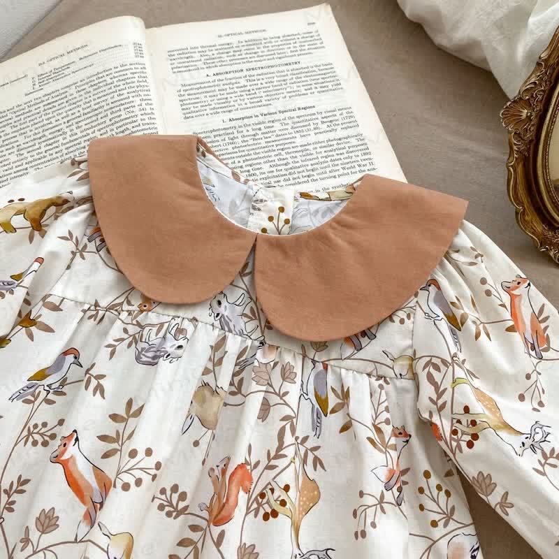 Baby Floral Animal Peter Pan Collar Romper - image 2