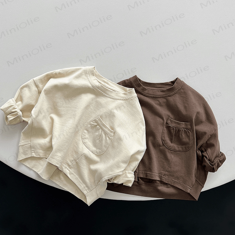 Baby Toddler Solid Color Pocket T-Shirt - image 1