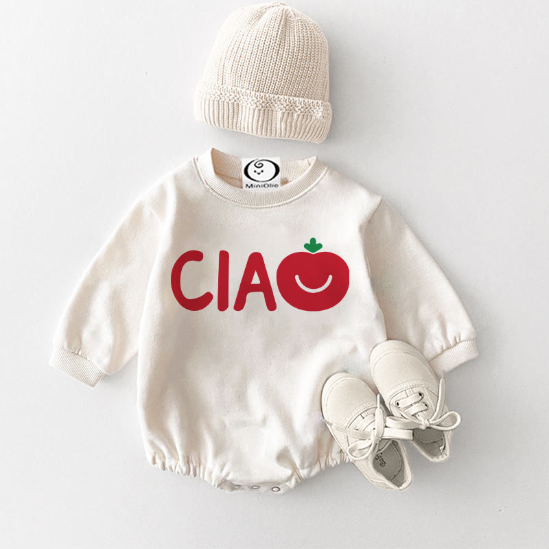 CIAO Baby Smiley Tomato Bodysuit - White - 18-24M - image 1