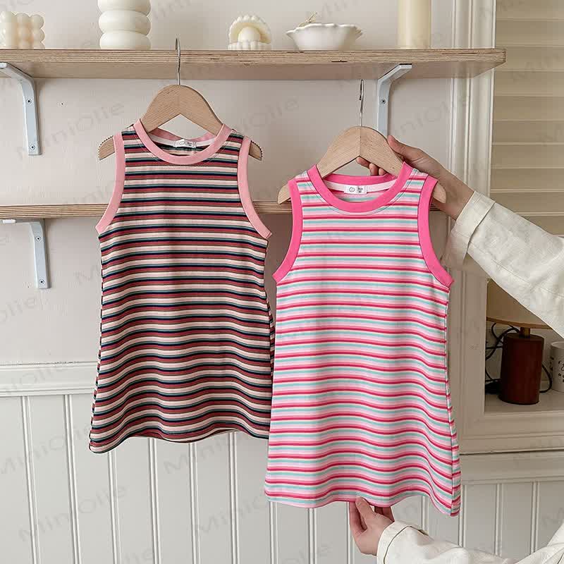 Toddler Stylish Striped Sleeveless Dress - image 1