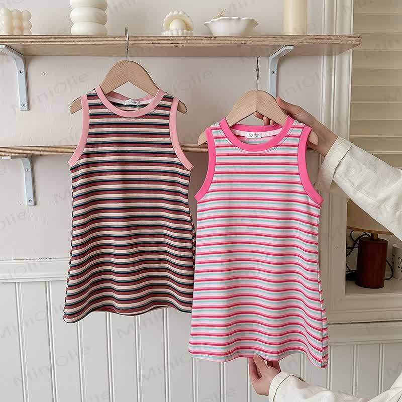 Toddler Stylish Striped Sleeveless Dress - image 1