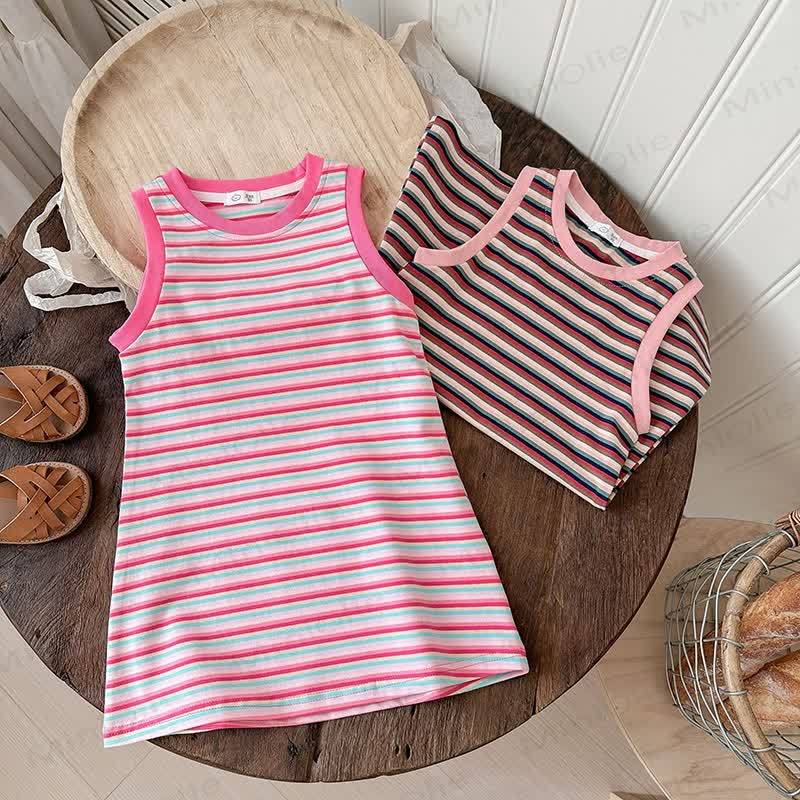 Toddler Stylish Striped Sleeveless Dress - image 5