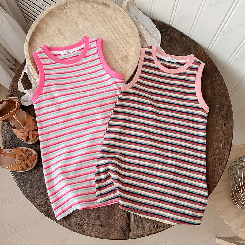 Toddler Stylish Striped Sleeveless Dress - image 3