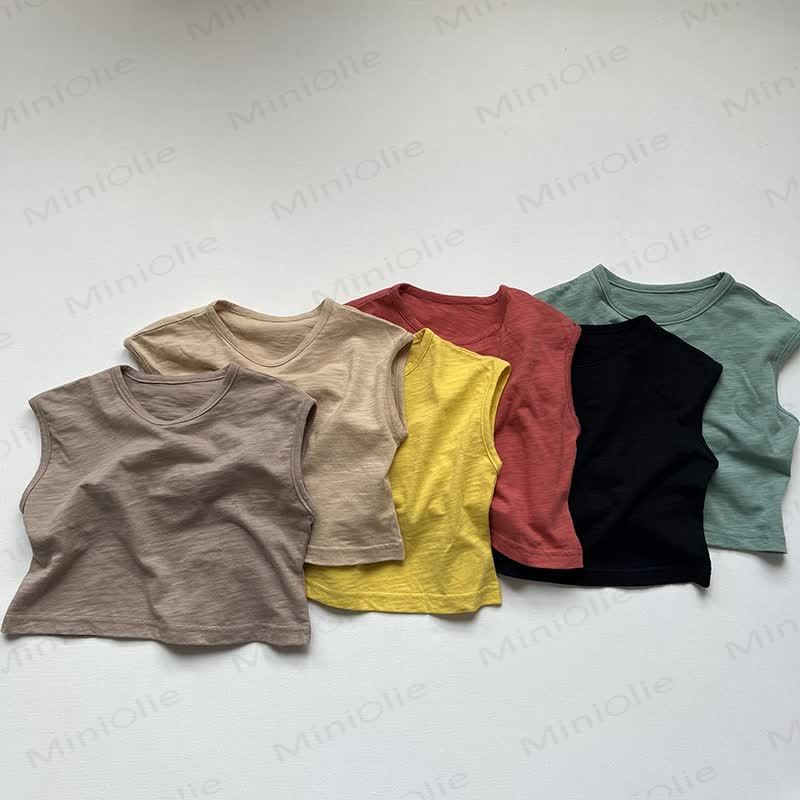 Body Toddler Solid Color Stripe Tank Top - image 2