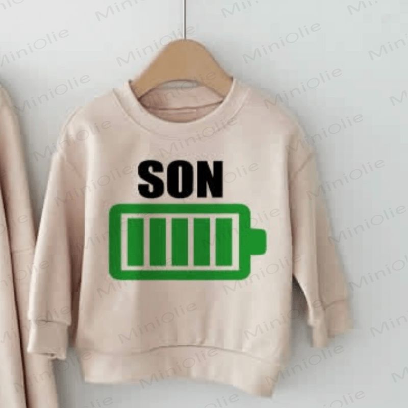 MOMMY/SON/GIRL Mommy and Me Battery Sweatshirt - Boy - XL - image 4