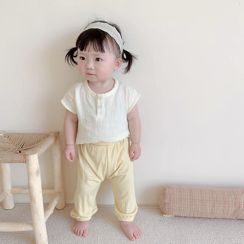 Baby Modal Solid Color Basic Soft Pants - image 12
