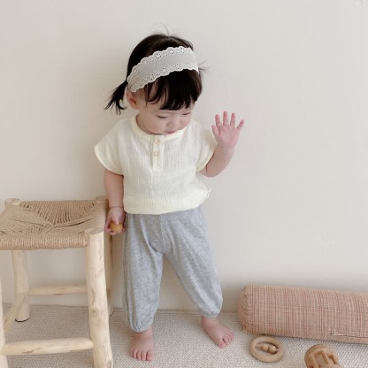 Baby Modal Solid Color Basic Soft Pants - image 6