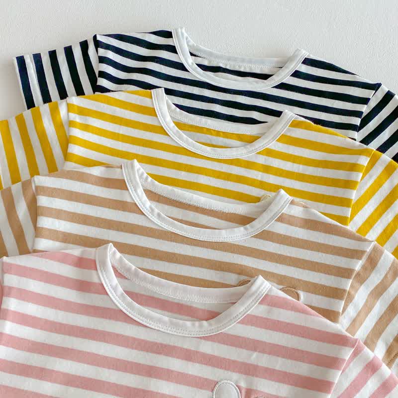 Baby Toddler Girl Animal Patch Stripe T-Shirt - image 6