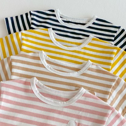 Baby Toddler Girl Animal Patch Stripe T-Shirt - image 6