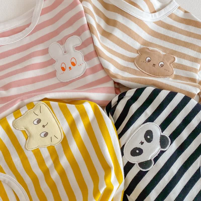 Baby Toddler Girl Animal Patch Stripe T-Shirt - image 11