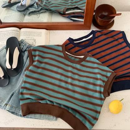 Toddler Contrast Color Stripe Tank Top - image 3