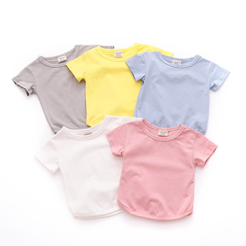 Baby Toddler Girl Solid Color T-Shirt - image 1