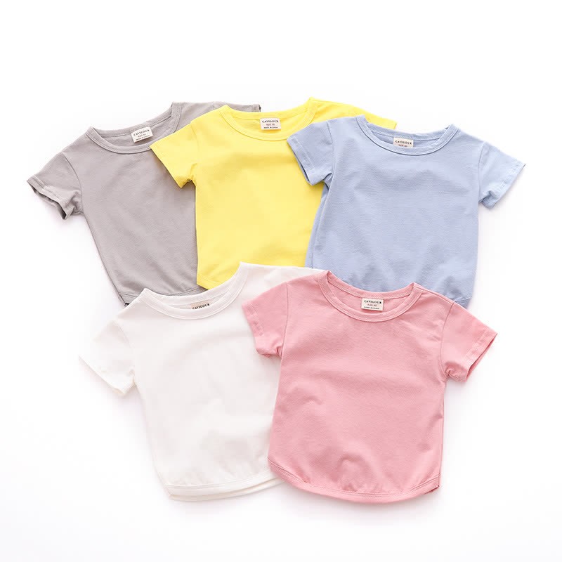 Baby Toddler Girl Solid Color T-Shirt - image 1