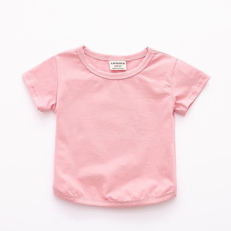 Baby Toddler Girl Solid Color T-Shirt - Pink - 5-7T - image 4