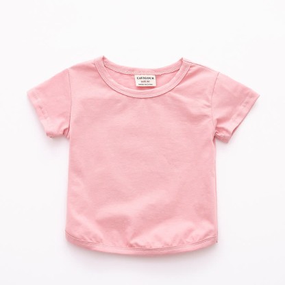 Baby Toddler Girl Solid Color T-Shirt - Pink - 5-7T - image 4