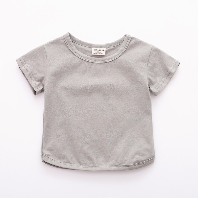 Baby Toddler Girl Solid Color T-Shirt - Grey - 5-7T - image 15