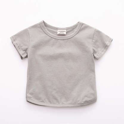 Baby Toddler Girl Solid Color T-Shirt - Grey - 5-7T - image 15