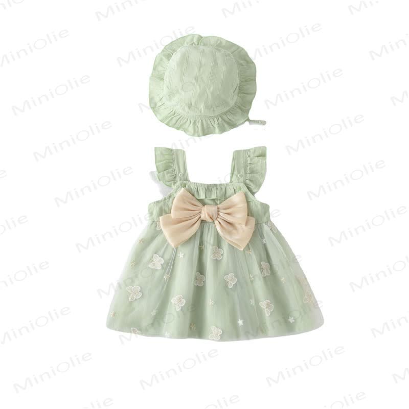 Baby Butterfly Bow Dress with Hat - image 7