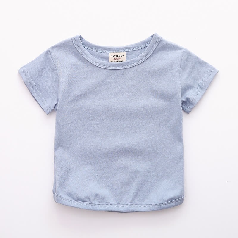 Baby Toddler Girl Solid Color T-Shirt - Blue - 5-7T - image 17