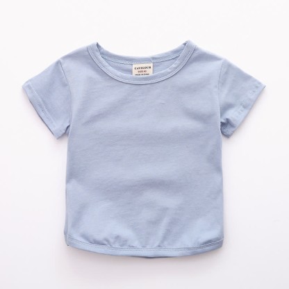 Baby Toddler Girl Solid Color T-Shirt - Blue - 5-7T - image 17