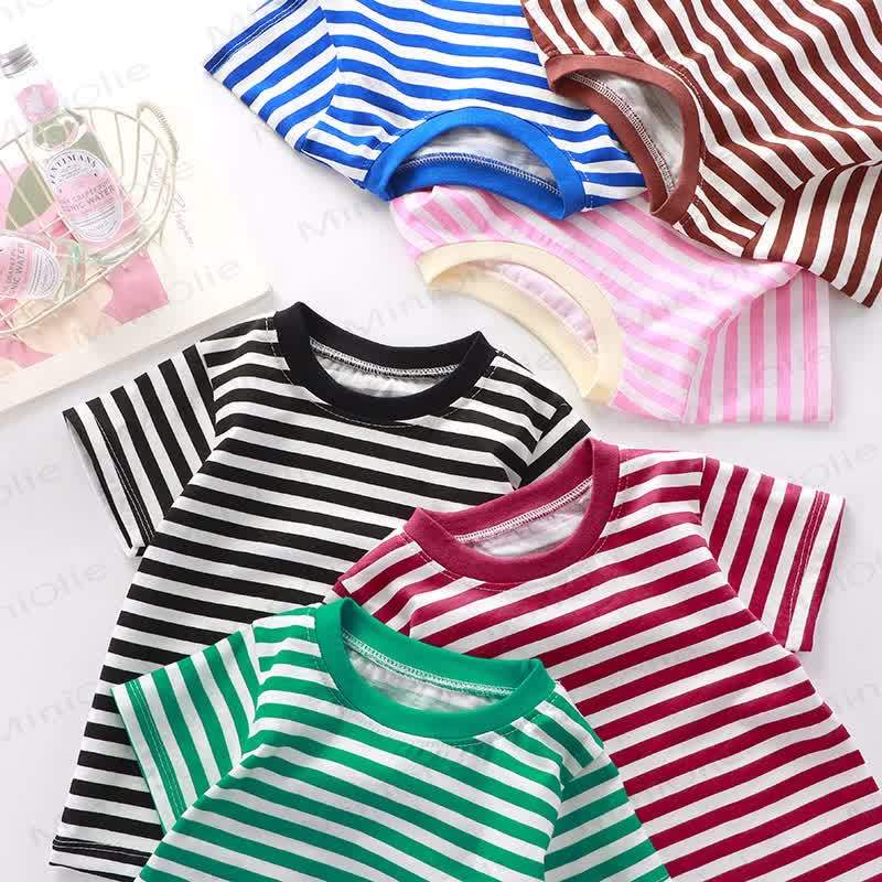 Kids Simple Striped Base Layer T-Shirt - image 1