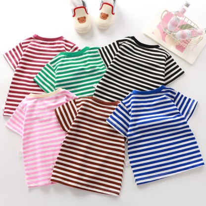 Kids Simple Striped Base Layer T-Shirt - image 2
