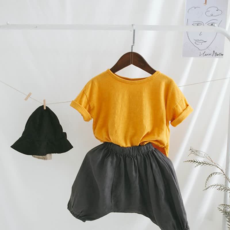 Baby Toddler Solid Color Base Layer T-Shirt - image 4
