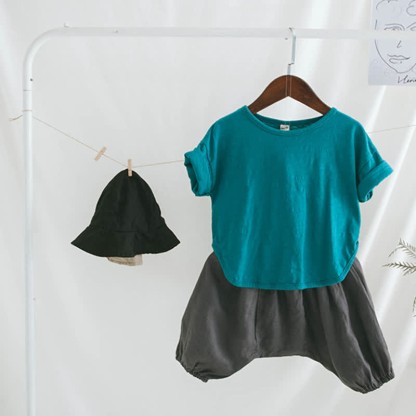 Baby Toddler Solid Color Base Layer T-Shirt - image 6