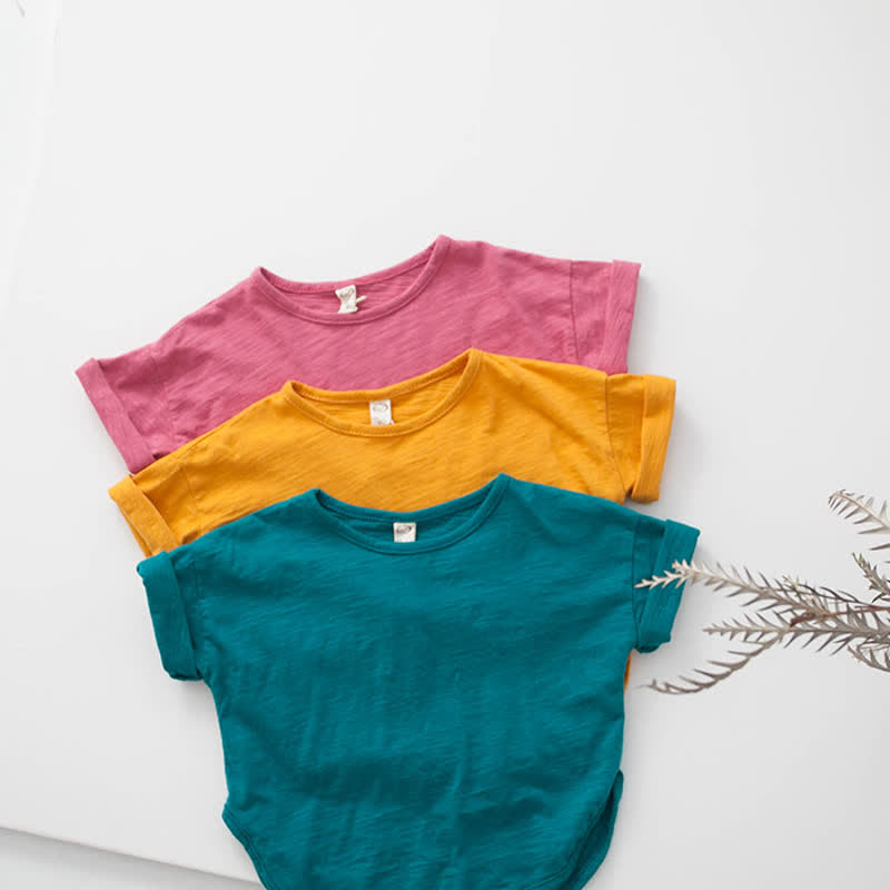 Baby Toddler Solid Color Base Layer T-Shirt - image 1