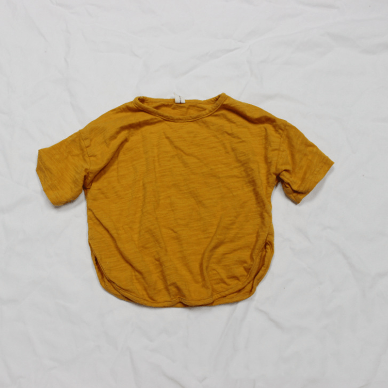 Baby Toddler Solid Color Base Layer T-Shirt - Yellow - 10Y - image 5